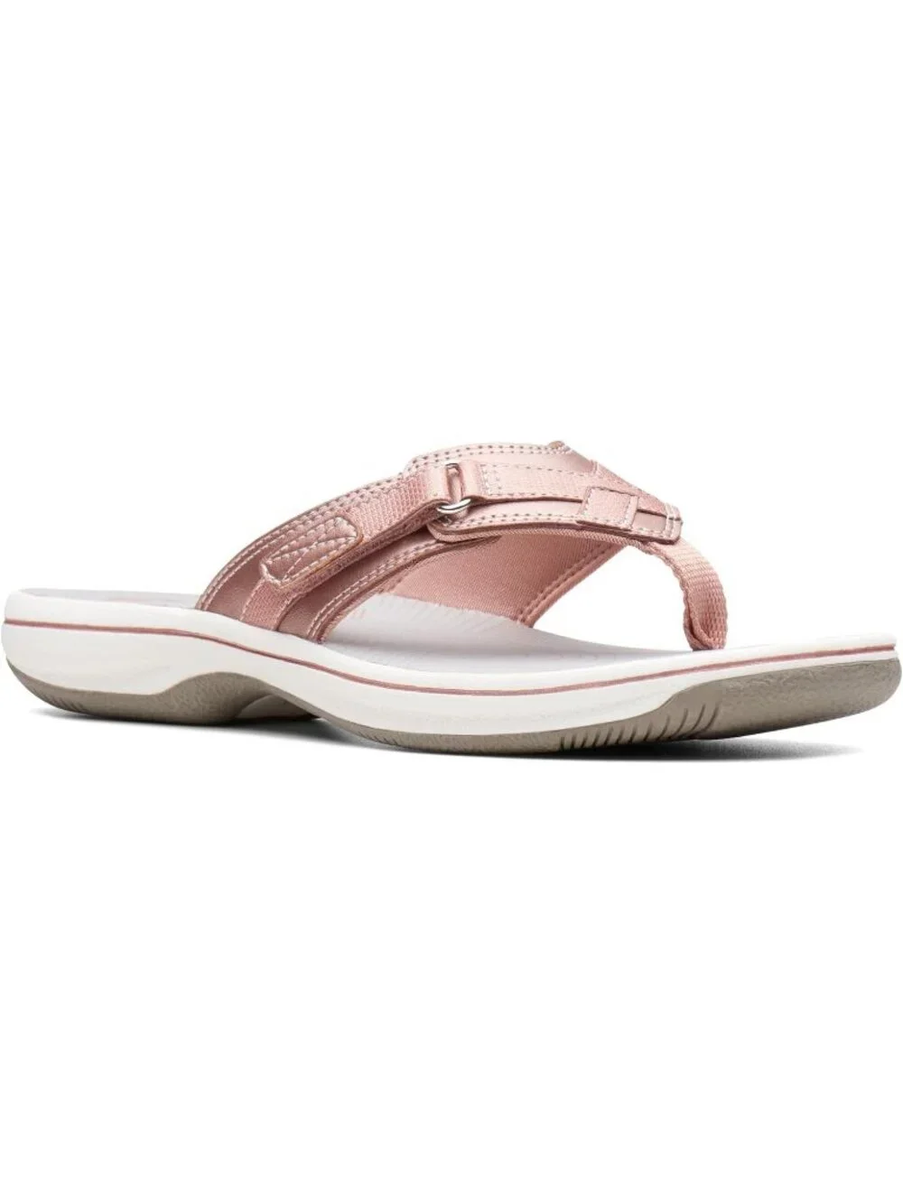 Women's Rose Gold Synthetic Thong Open Toe Breeze Sea Flip-Flop Casual Shoes